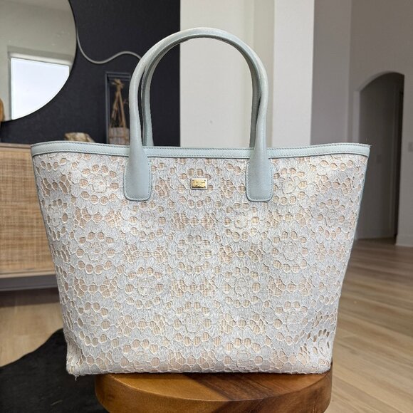 Dolce & Gabbana Handbags - Baby Blue Lace Dolce and Gabbana Handbag
